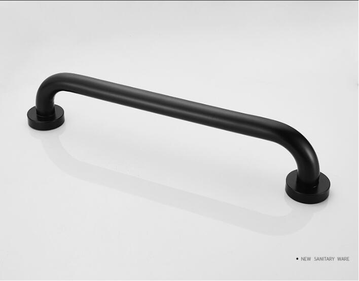 Βοηθητική Λαβή Στήριξης ΑΜΕΑ 35cm Inox Τοίχου, Μπάνιου - Μπάρα Στήριξη για AMEA Μαύρη Ανοξείδωτη